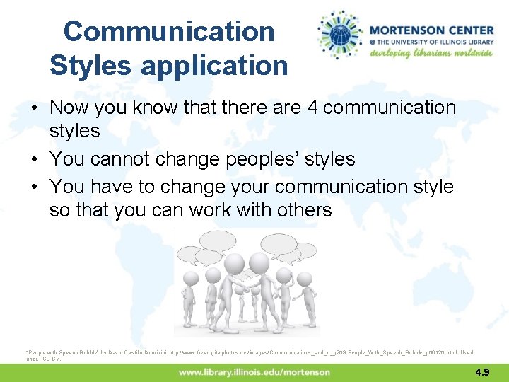 Communication Styles application • Now you know that there are 4 communication styles •