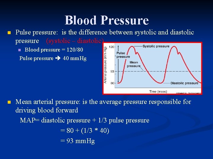 Blood Pressure n Pulse pressure: is the difference between systolic and diastolic pressure (systolic