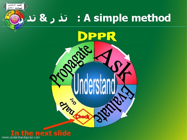  ﺗﺬ ﺭ & ﺗﺪ ﺭ : A simple method In the next slide