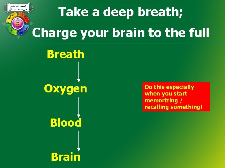 Take a deep breath; Charge your brain to the full Breath Oxygen Blood Brain