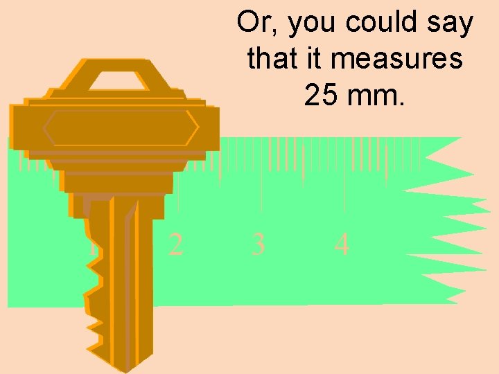 Or, you could say that it measures 25 mm. 1 2 3 4 