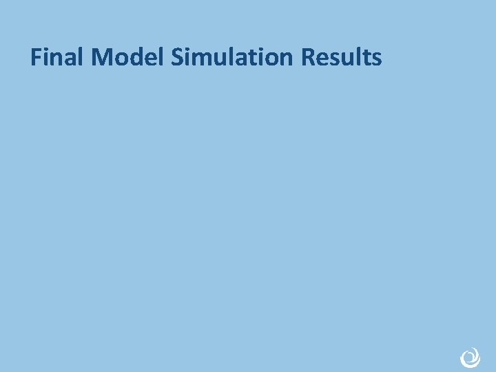 Final Model Simulation Results 