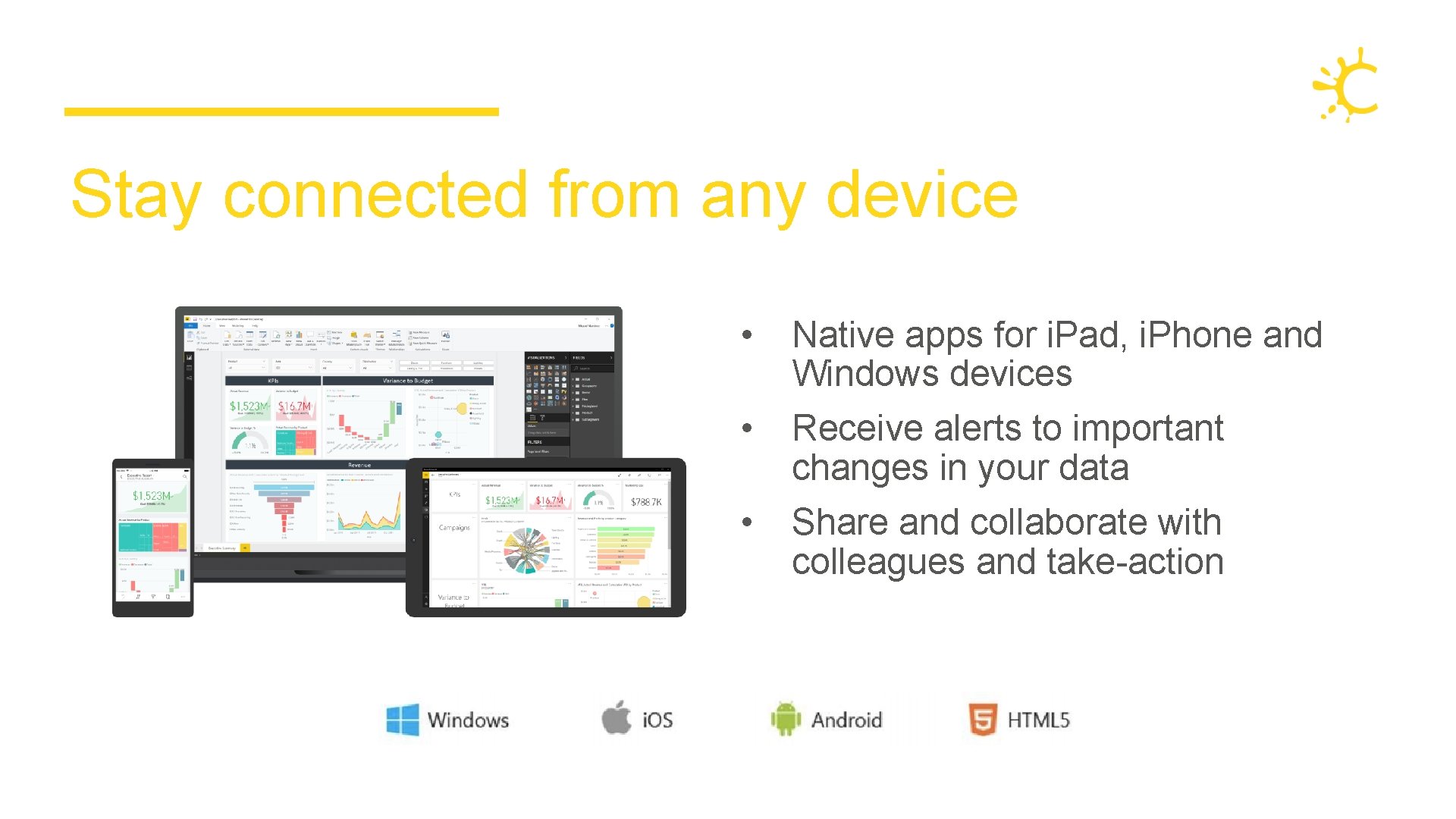Stay connected from any device • • • Native apps for i. Pad, i. Stay connected from any device • • • Native apps for i. Pad, i.