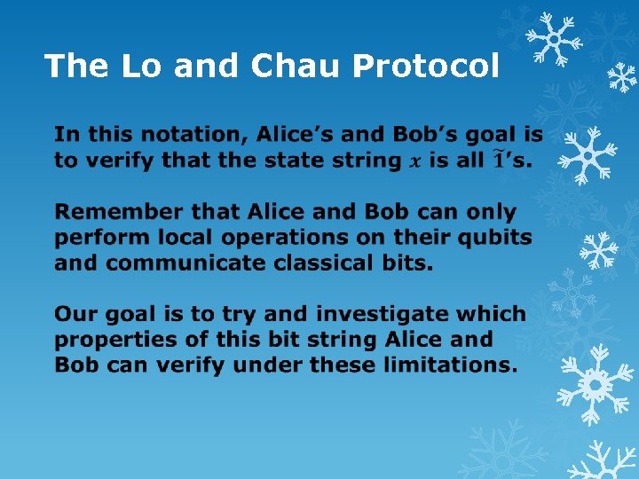 The Lo and Chau Protocol 