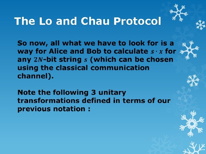 The Lo and Chau Protocol 