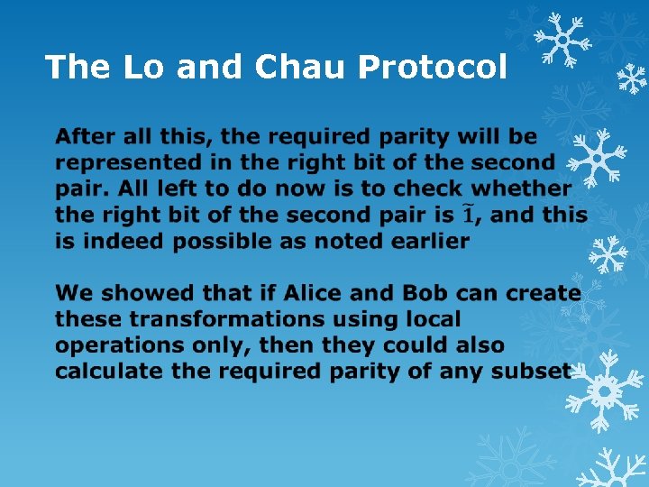 The Lo and Chau Protocol 