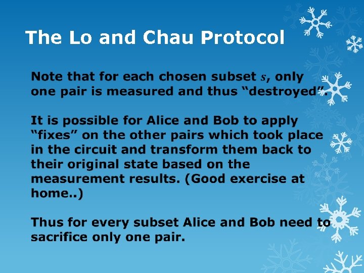 The Lo and Chau Protocol 