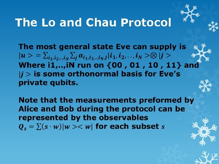 The Lo and Chau Protocol 