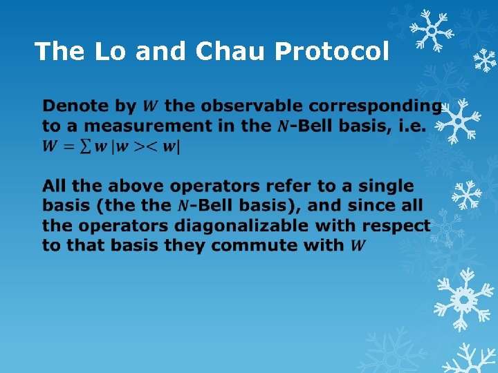 The Lo and Chau Protocol 