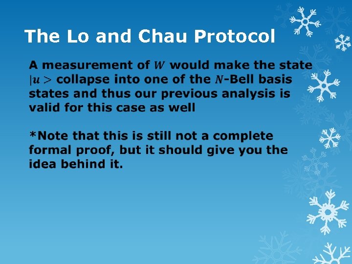 The Lo and Chau Protocol 