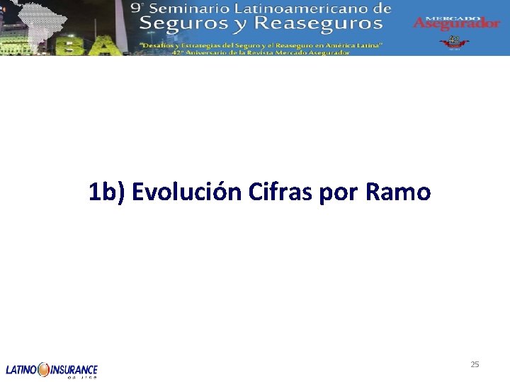 1 b) Evolución Cifras por Ramo 25 