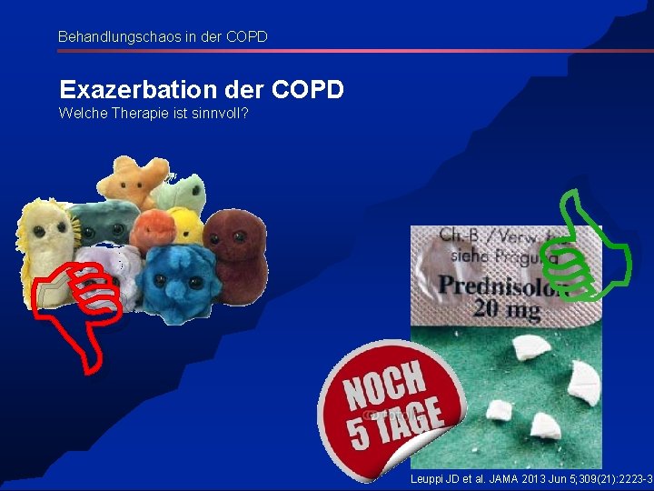 Behandlungschaos in der COPD Exazerbation der COPD Welche Therapie ist sinnvoll? Leuppi JD et