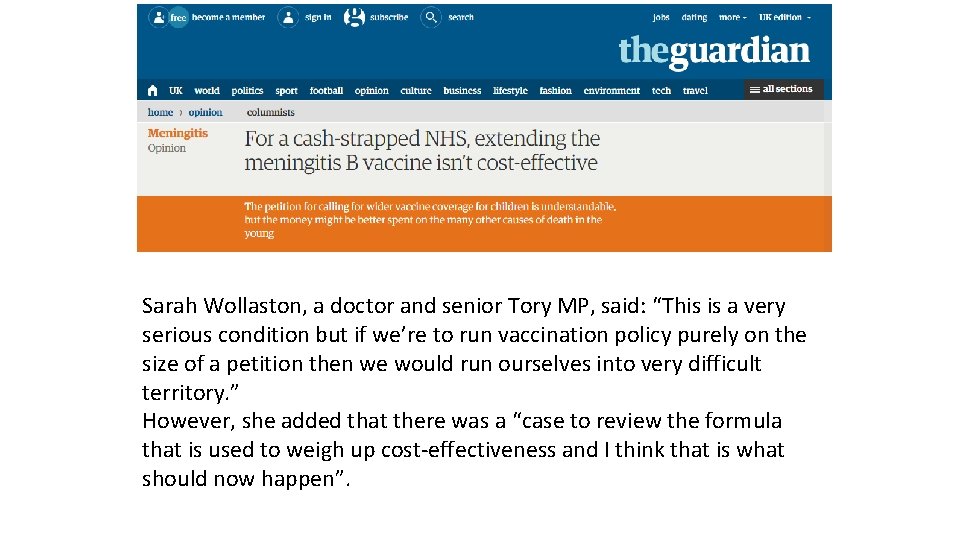 Sarah Wollaston, a doctor and senior Tory MP, said: “This is a very serious