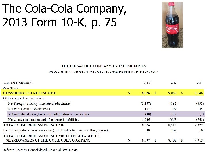 The Cola-Cola Company, 2013 Form 10 -K, p. 75 Copyright © 2015 by Dr.