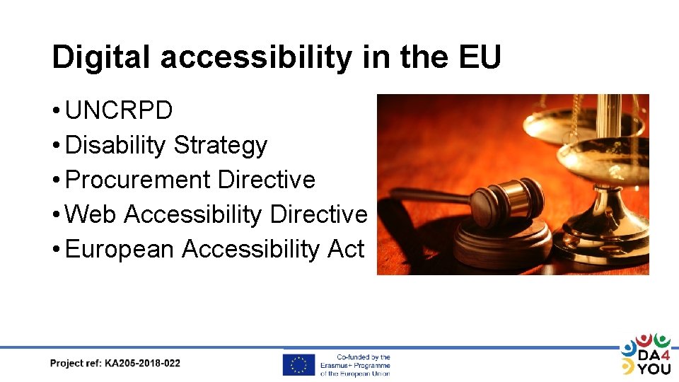 Digital accessibility in the EU • UNCRPD • Disability Strategy • Procurement Directive •