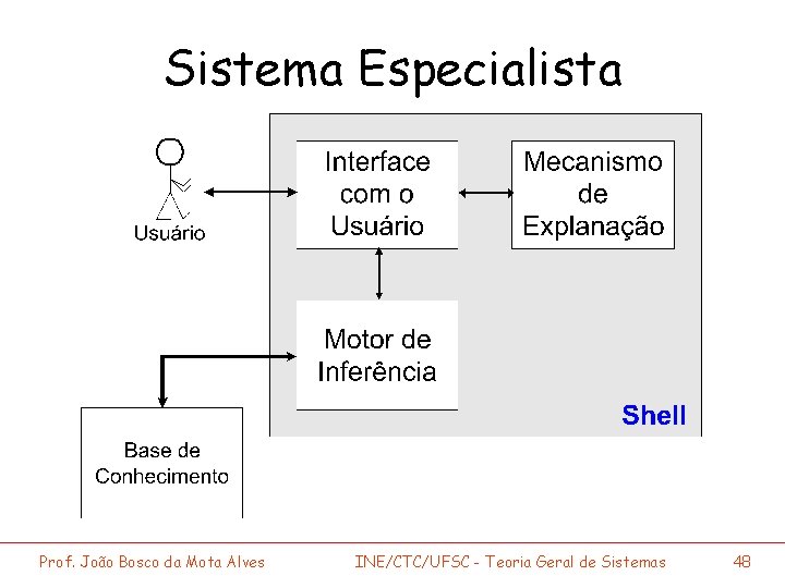 Sistema Especialista Prof. João Bosco da Mota Alves INE/CTC/UFSC - Teoria Geral de Sistemas