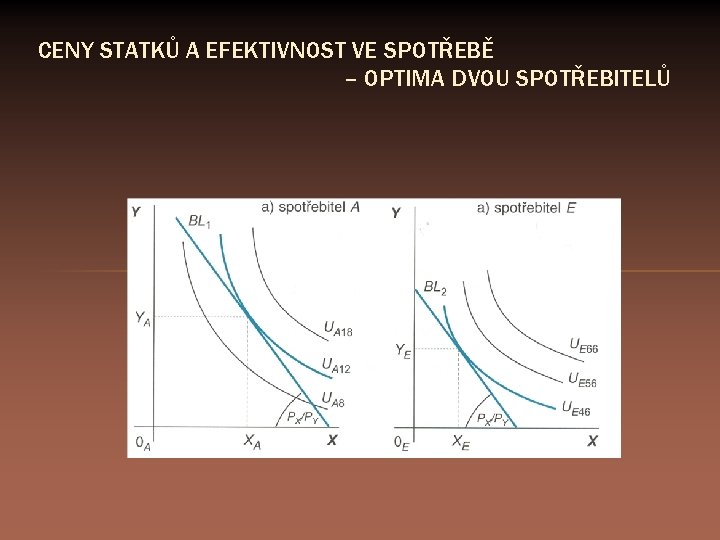 CENY STATKŮ A EFEKTIVNOST VE SPOTŘEBĚ – OPTIMA DVOU SPOTŘEBITELŮ 