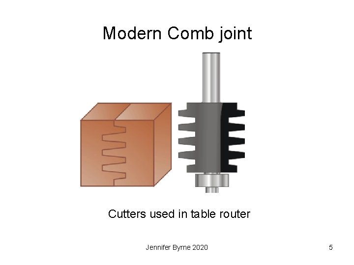 Modern Comb joint Cutters used in table router Jennifer Byrne 2020 5 