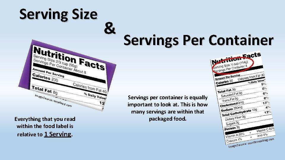 Serving Size Imag e Sou rce: total food . com Everything that you read