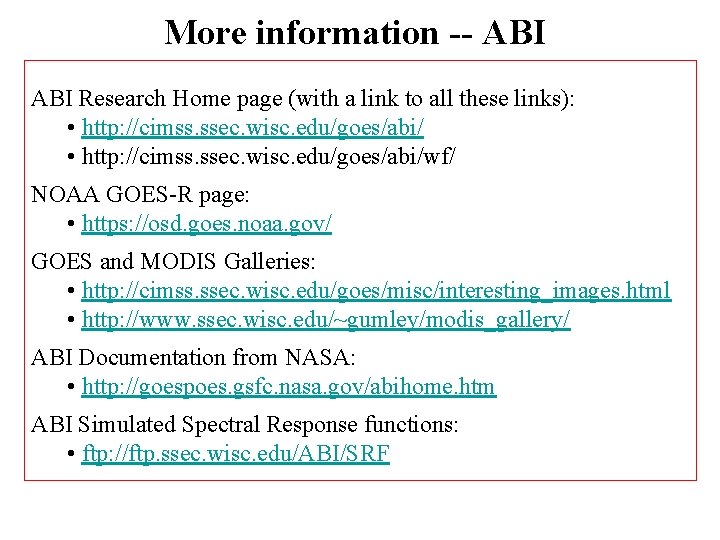 More information -- ABI Research Home page (with a link to all these links):