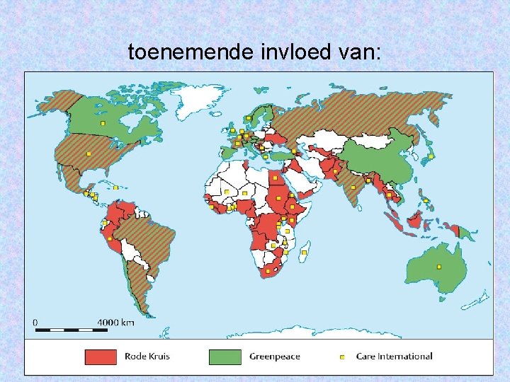 toenemende invloed van: • internationale organisaties (b. v. IMF) • n. g. o. ’s