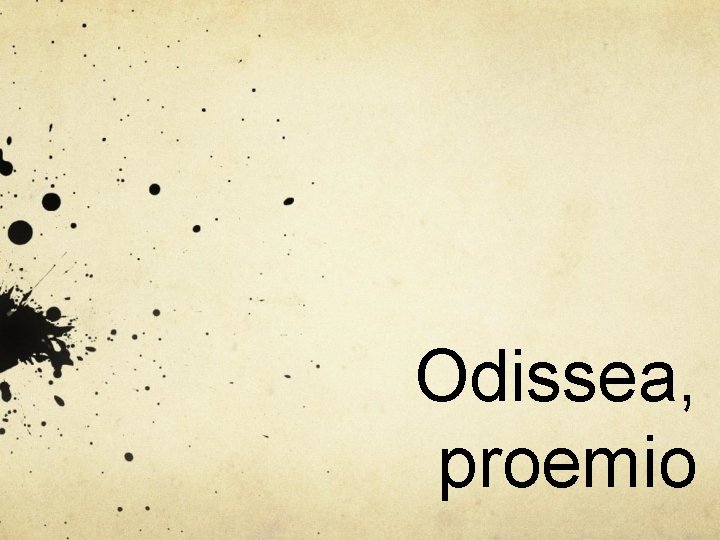 Odissea, proemio 