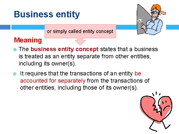 Business entity or simply called entity concept Meaning The business entity concept states that