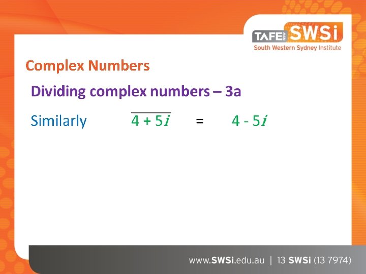 Complex Numbers 