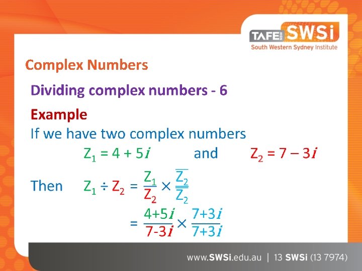 Complex Numbers 