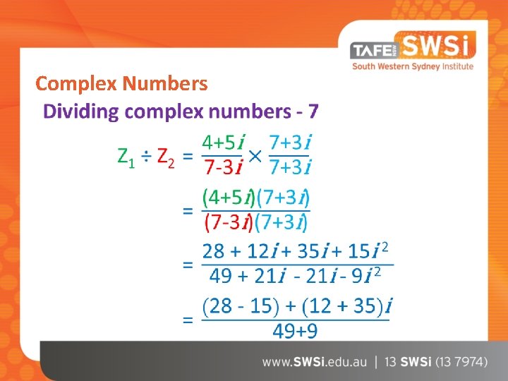 Complex Numbers 