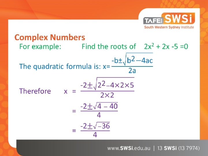 Complex Numbers 