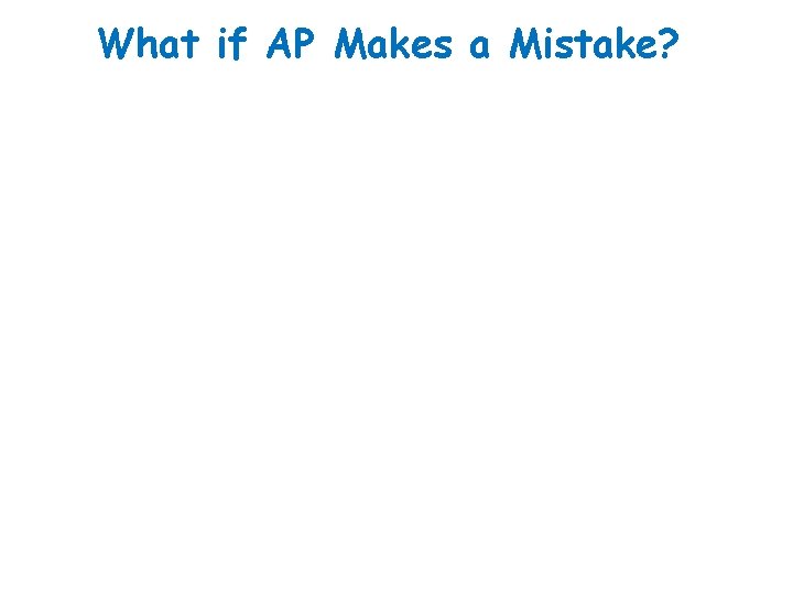 What if AP Makes a Mistake? 