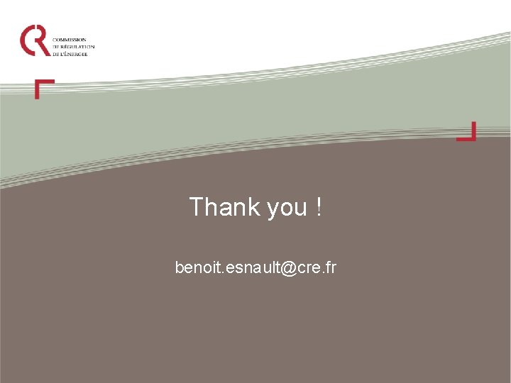 Thank you ! benoit. esnault@cre. fr 