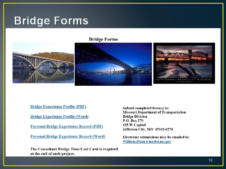 Bridge Forms 18 