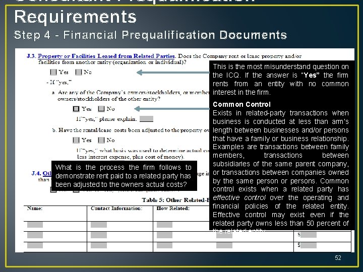 Consultant Prequalification Requirements Step 4 - Financial Prequalification Documents This is the most misunderstand