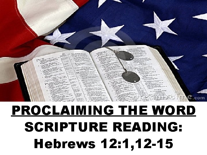 PROCLAIMING THE WORD SCRIPTURE READING: Hebrews 12: 1, 12 -15 