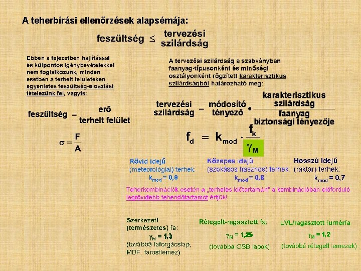 A teherbírási ellenőrzések alapsémája: 1, 3 1, 25 1, 2 A teherbírási ellenőrzések alapsémája: 1, 3 1, 25 1, 2