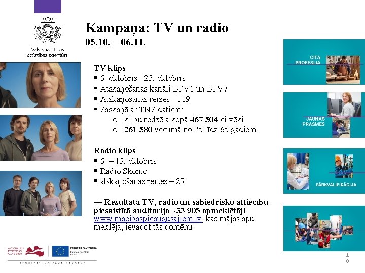 Kampaņa: TV un radio 05. 10. – 06. 11. TV klips § 5. oktobris