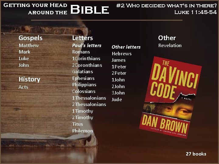 Getting your Head around the Gospels Matthew Mark Luke John History Acts Bible #2