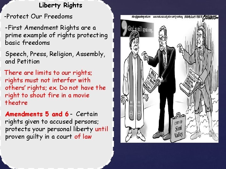 Liberty Rights -Protect Our Freedoms -First Amendment Rights are a prime example of rights