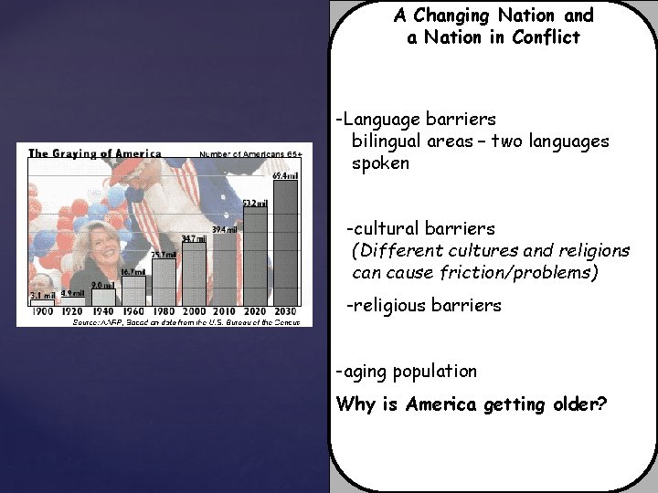 A Changing Nation and a Nation in Conflict -Language barriers bilingual areas – two