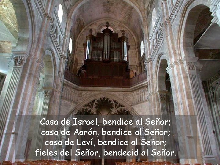 Casa de Israel, bendice al Señor; casa de Aarón, bendice al Señor; casa de