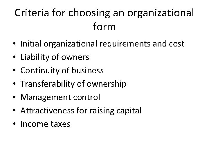 ENTR 2030 Chapter 8 The organizational plan Building