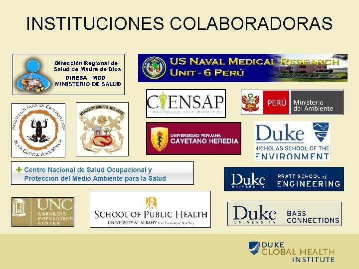 INSTITUCIONES COLABORADORAS 