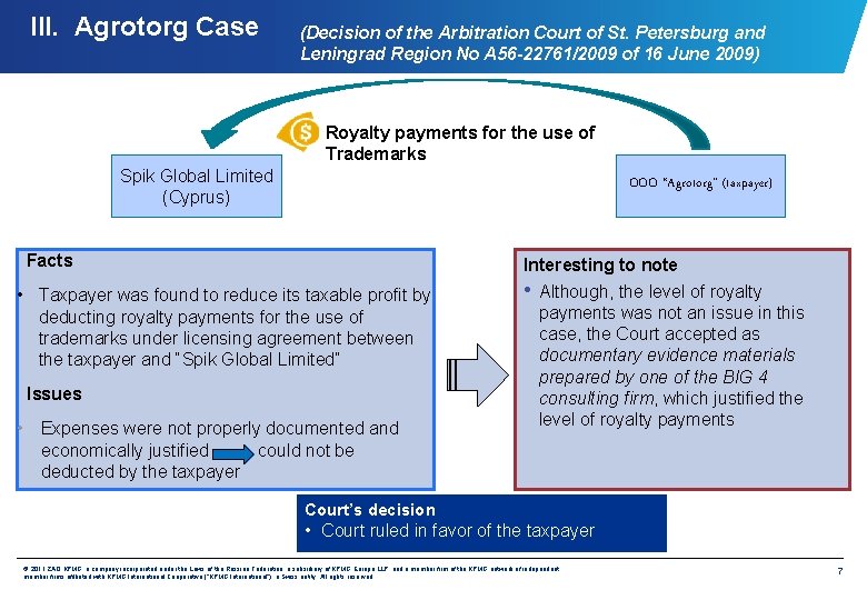 III. Agrotorg Case (Decision of the Arbitration Court of St. Petersburg and Leningrad Region