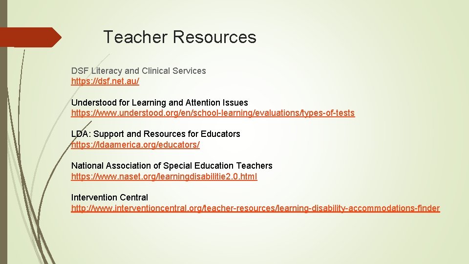 Teacher Resources DSF Literacy and Clinical Services https: //dsf. net. au/ Understood for Learning