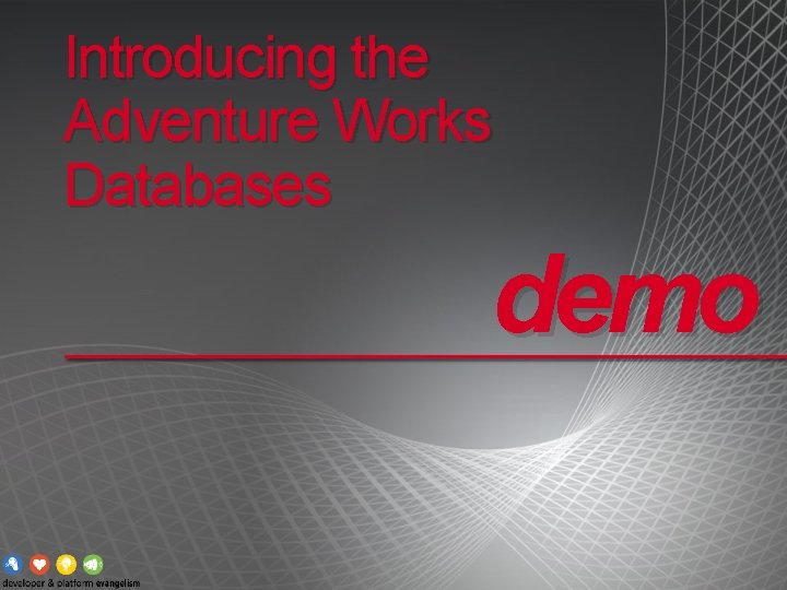 Introducing the Adventure Works Databases demo 
