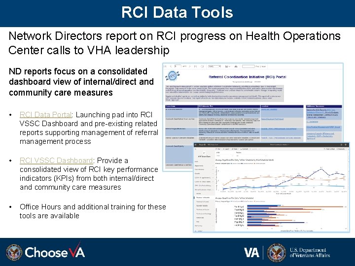 RCI Data Tools Network Directors report on RCI progress on Health Operations Center calls