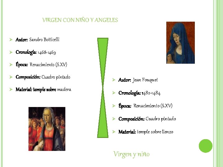 VIRGEN CON NIÑO Y ANGELES Ø Autor: Sandro Botticelli Ø Cronología: 1468 -1469 Ø