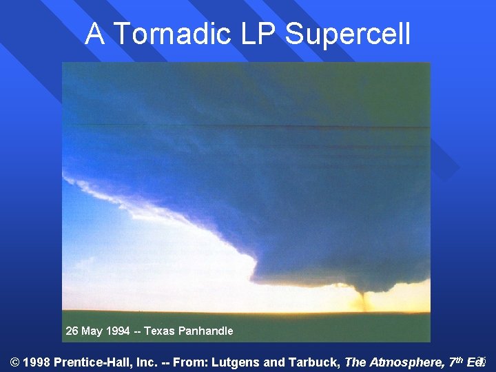 A Tornadic LP Supercell 26 May 1994 -- Texas Panhandle 26 © 1998 Prentice-Hall, A Tornadic LP Supercell 26 May 1994 -- Texas Panhandle 26 © 1998 Prentice-Hall,